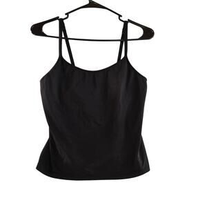 Bali Black Cropped Tank Top Nylon/Spandex Size L